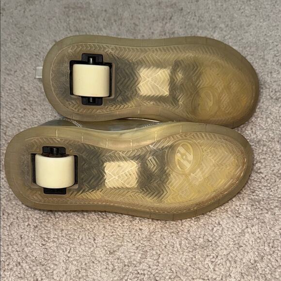 Heelys Premium 1 Lo Metallic Silver Chrome Sneakers Youth 3 - Picture 6 of 7